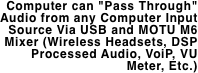 Computer can "Pass Through" Audio