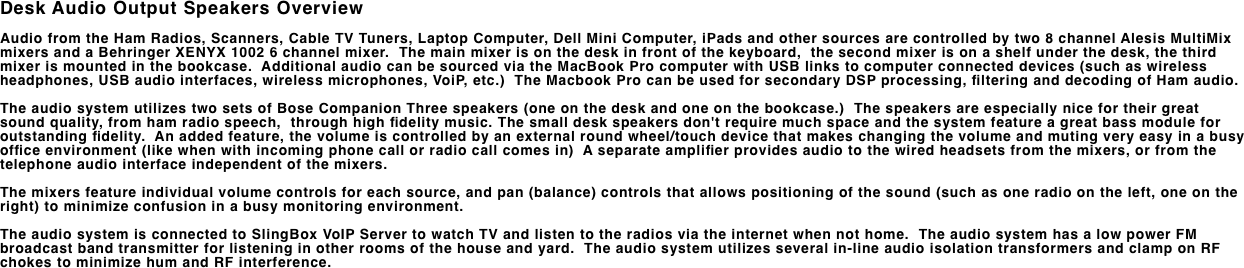 Desk Audio Output Speakers Overview