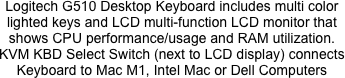 Logitech G510 Desktop Keyboard includes