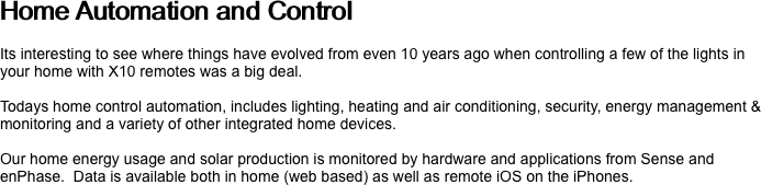 Home Automation and Control