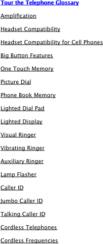 Tour the Telephone Glossary